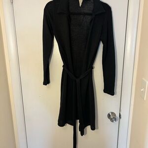 Black Women's long Cardigan Sweater